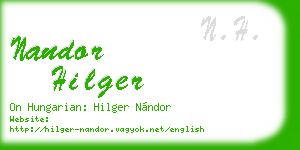 nandor hilger business card