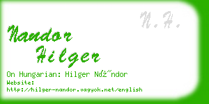 nandor hilger business card